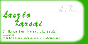 laszlo karsai business card